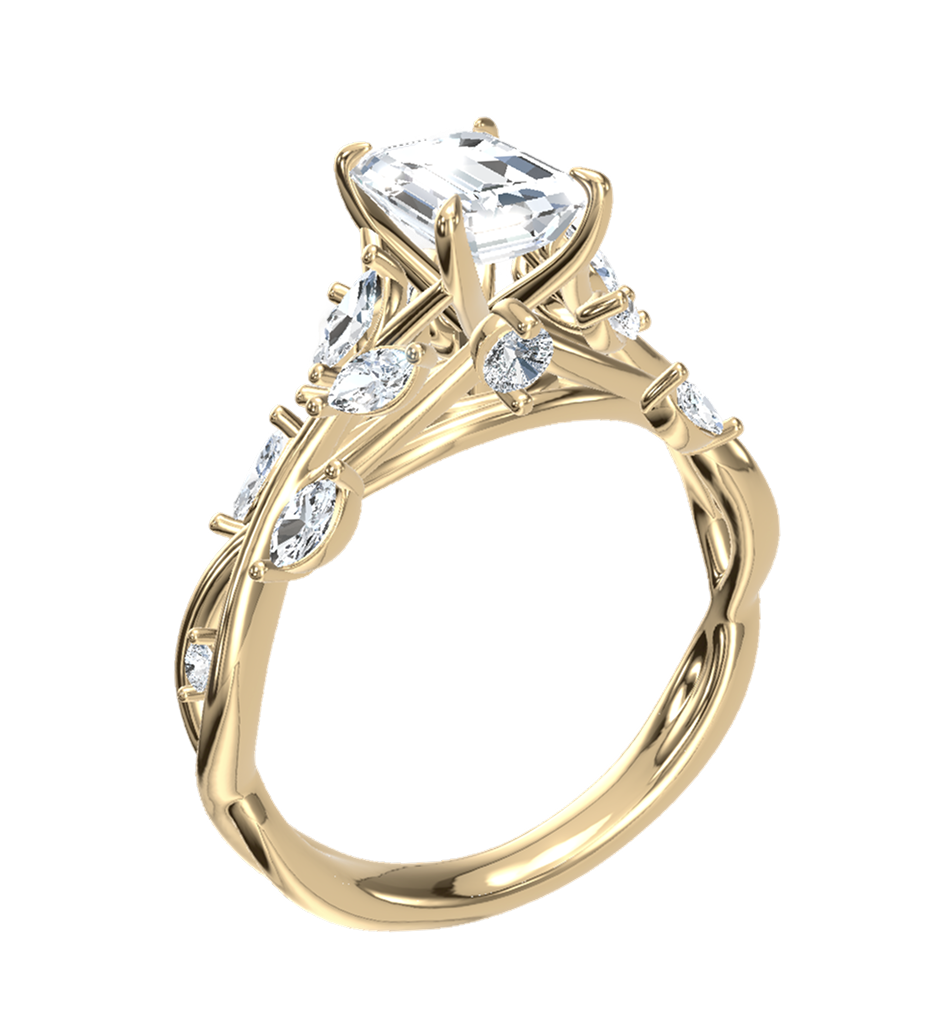 Gold engagement ring